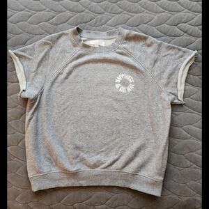 Spiritual Gangster Happiness Short Sleeve Sweatshirt in Gray - Women's medium